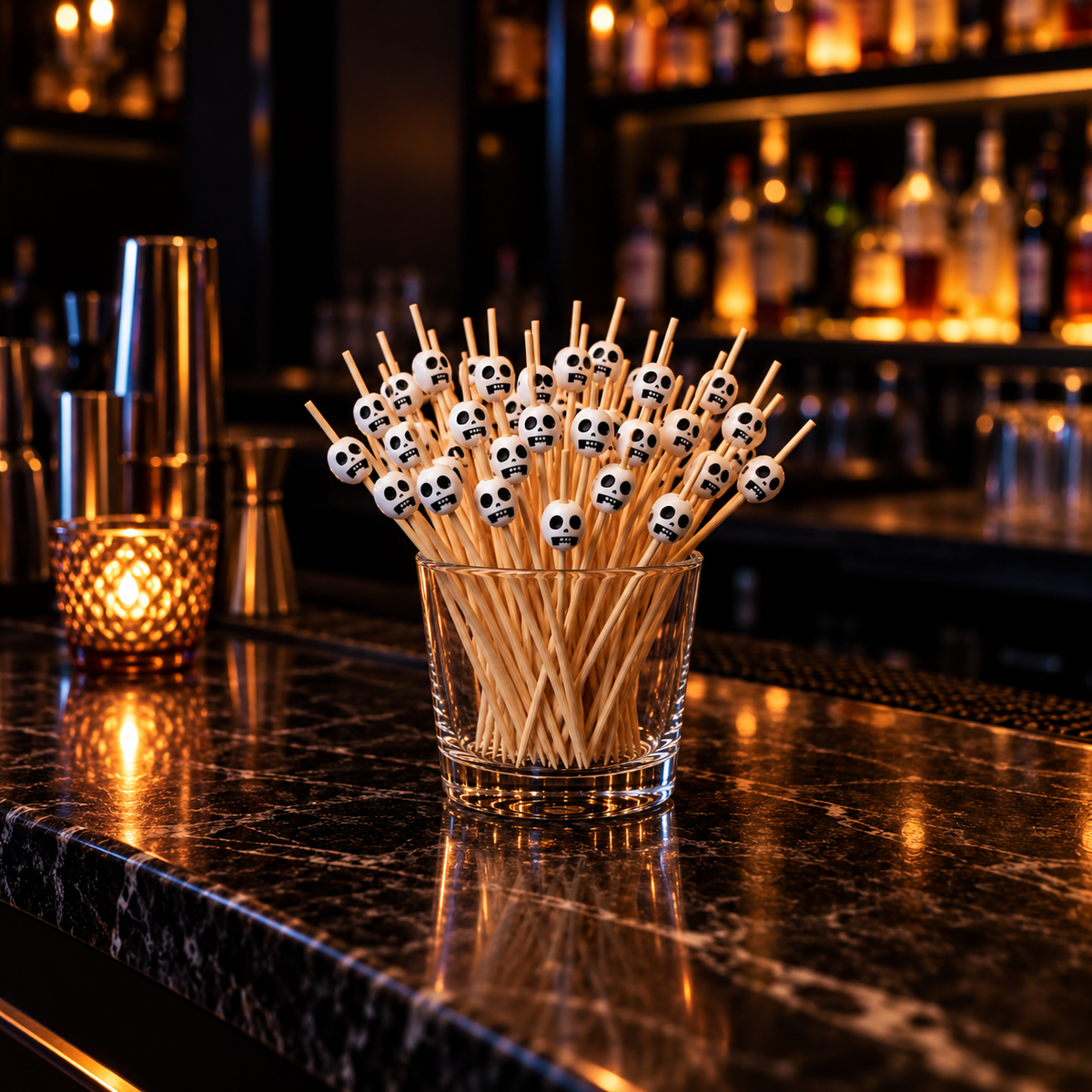 SKULL HALLOWEEN COCKTAIL PICK