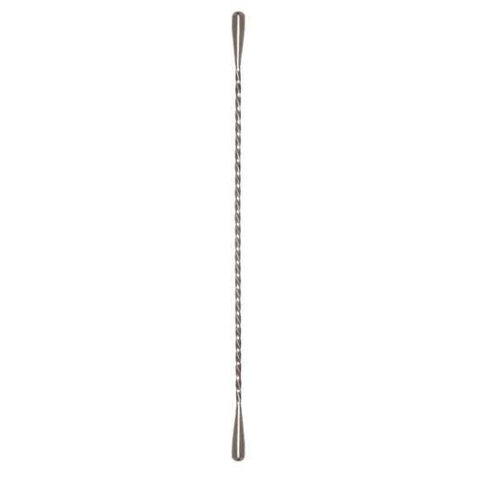 Swizzle Double Teardrop Silver 30cm - The Bartenders Corner